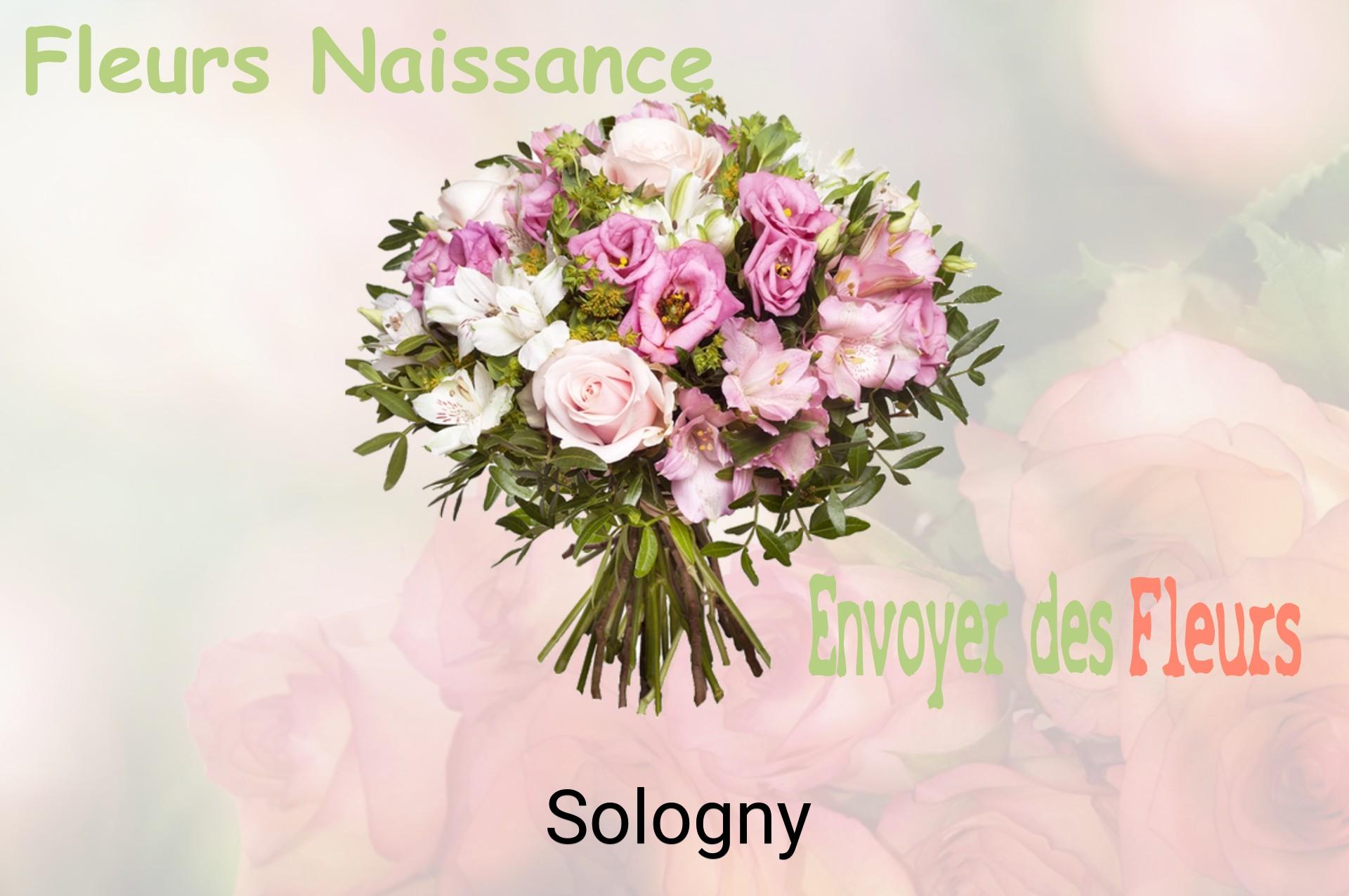 Bouquet de fleurs de naissance livré à Sologny